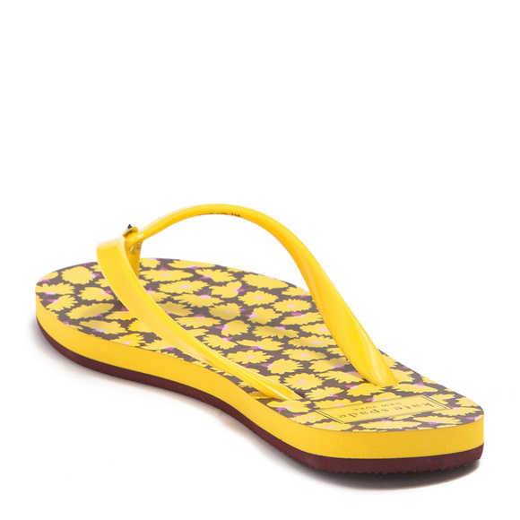 KATE SPADE Yellow Printed Flip Flops - Picture 3 of 3